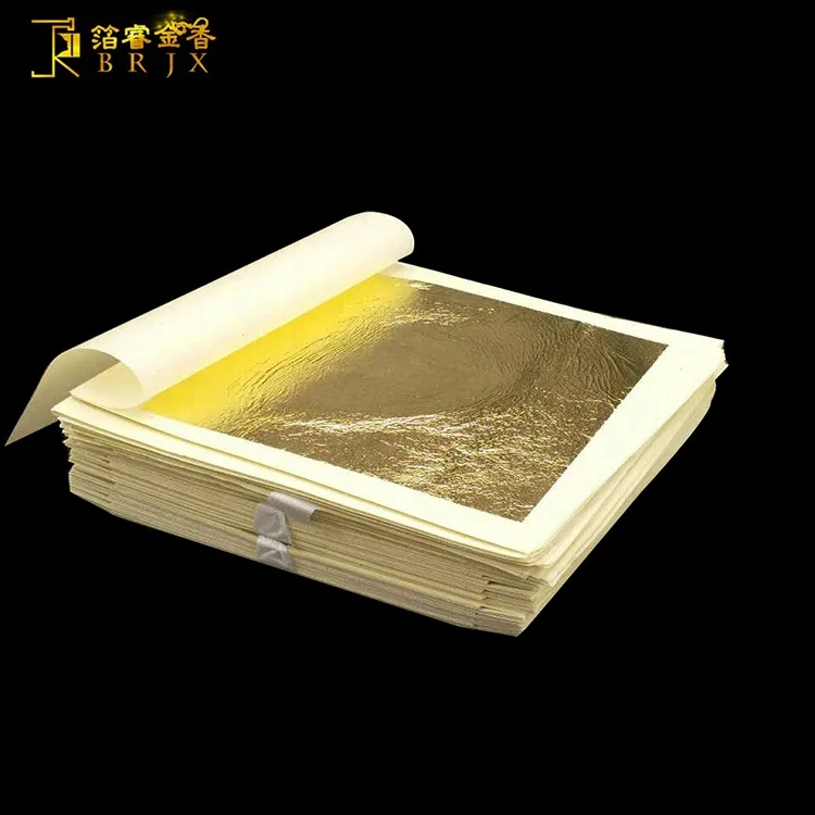 
High quality edible gold leaf sheet gold foil 24k for coffee/ice cream/ food /cake /bakery decoration ingredients 
