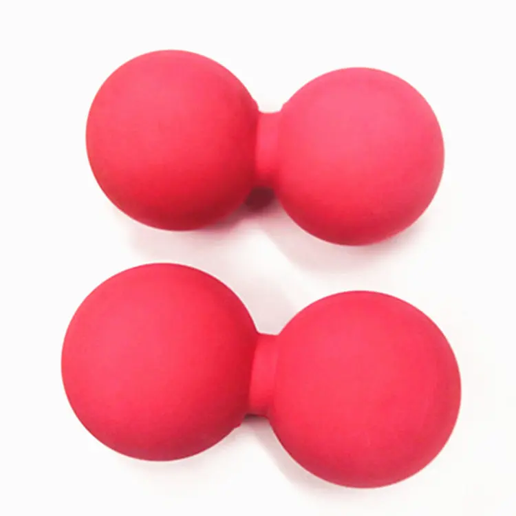 double rubber ball handle ball for body massage