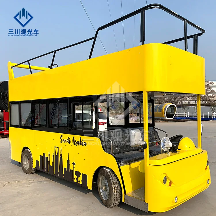 Китайский производитель экскурсионных автомобилей, Электрический туристический автомобиль, мини двухслойный автобус для наружной игровой площадки
