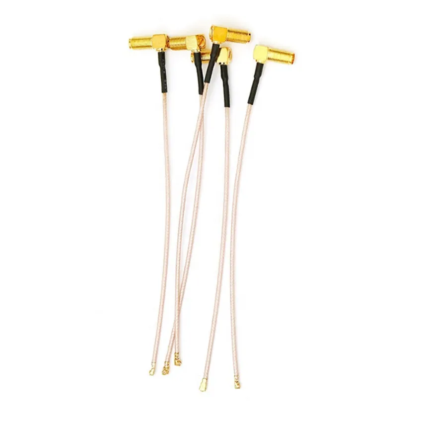 Hot Sale Coaxial Cable Gold Planting Sma Male To Mmcx Right Angle Male Connector For Rg316 Rf Jumper Cable