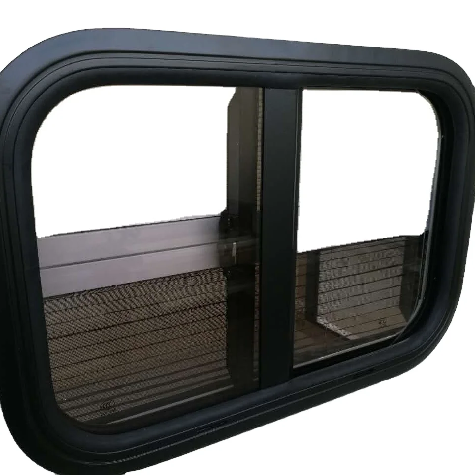RV round corner side window