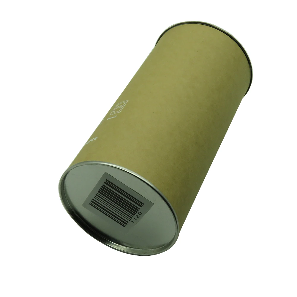 function mobile cellphone packing box metal tin lids ends cap kraft cardboard tube