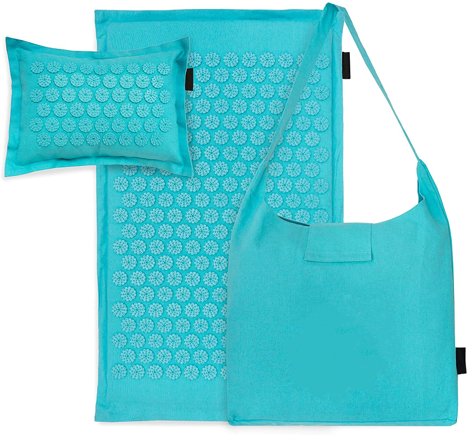 
Large Acupressure Mat and Pillow Massage Set with Pouch Tote Bag 