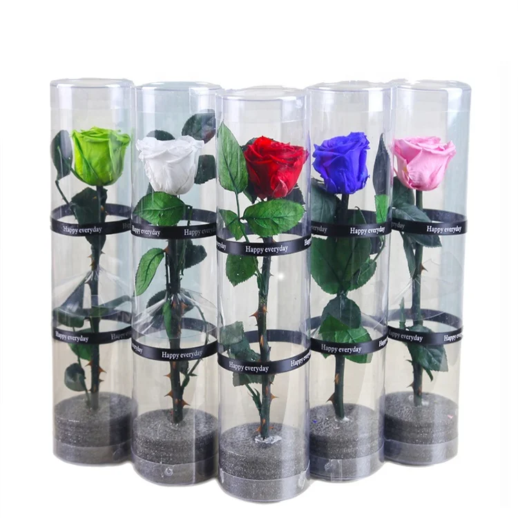 
Custom Made Hand Made Variety Size Natural Eternal Rose In Glass 