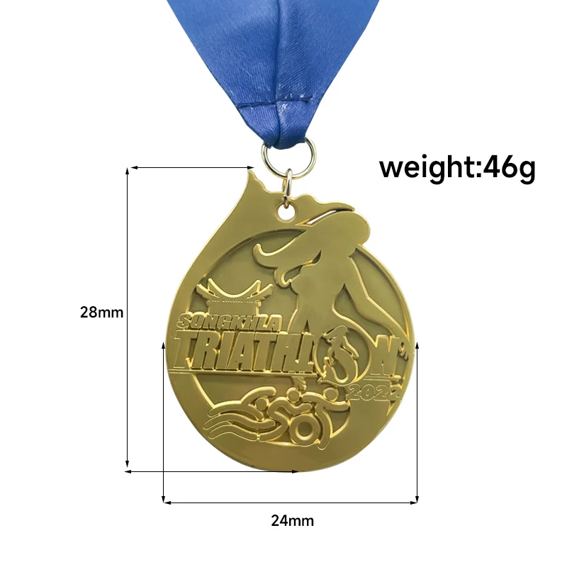 Sport Race Custom Gymnastics Medal Free Design Gold Silver Copper Metal Medal
