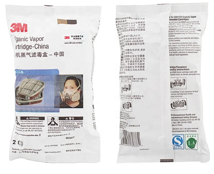 
3M 6001CN Filter Cartridge for Organic Gas Painting Spraying used with 3M 6200 respirator 