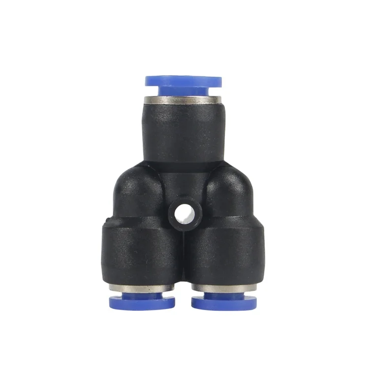 
PW10-6 Series Unequal Y Union Tee Reducer 3 Way 10mm to 6mm air tube fittings Y-shape Pneumatic Fitting 