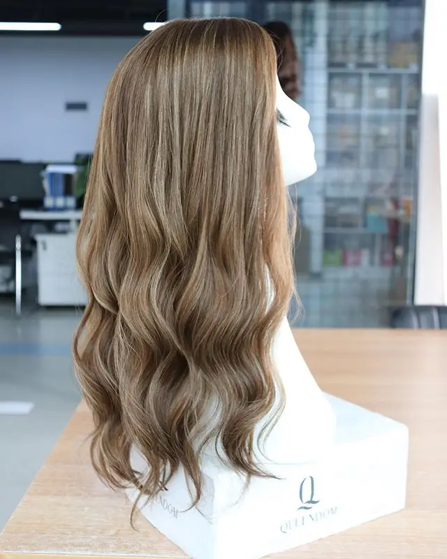 Factory Drop Shipping Mono Top  Lace Front  Hilight Ombre Balayage Brazilian European Human Hair Jewish Kosher Wigs