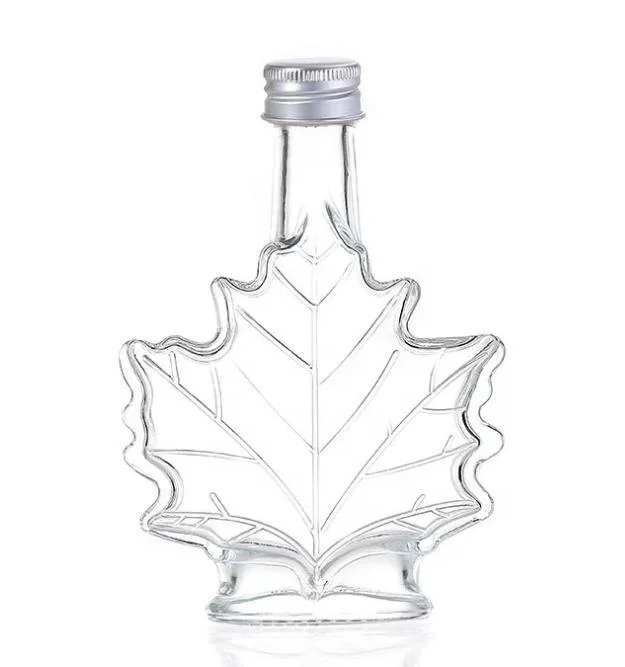 
Luxury Design 100ml Maple Leaf Shaped Mini Spirit Glass Bottle for Alcohol 