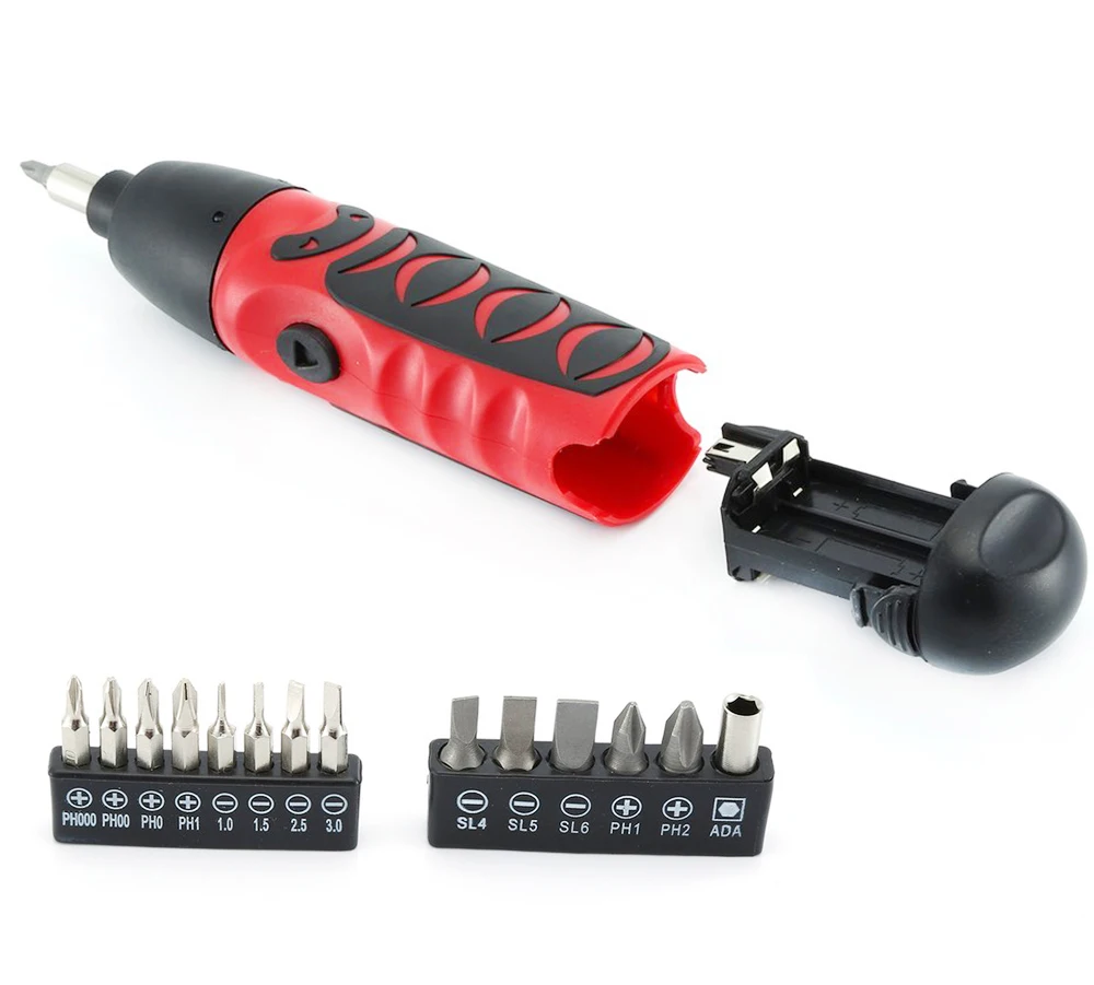 KCS12B-S14B 6V AA battery powered Cordless Screwdriver 14pcs 25mm bits blister package home use DIY wholesale tools kit