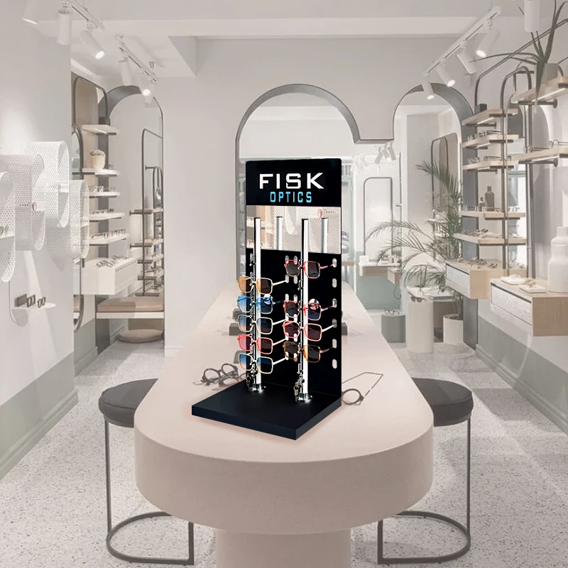 Customized Modern Counter Acrylic Metal Display Stand New Sunglasses Display Rack Eyeglass Display
