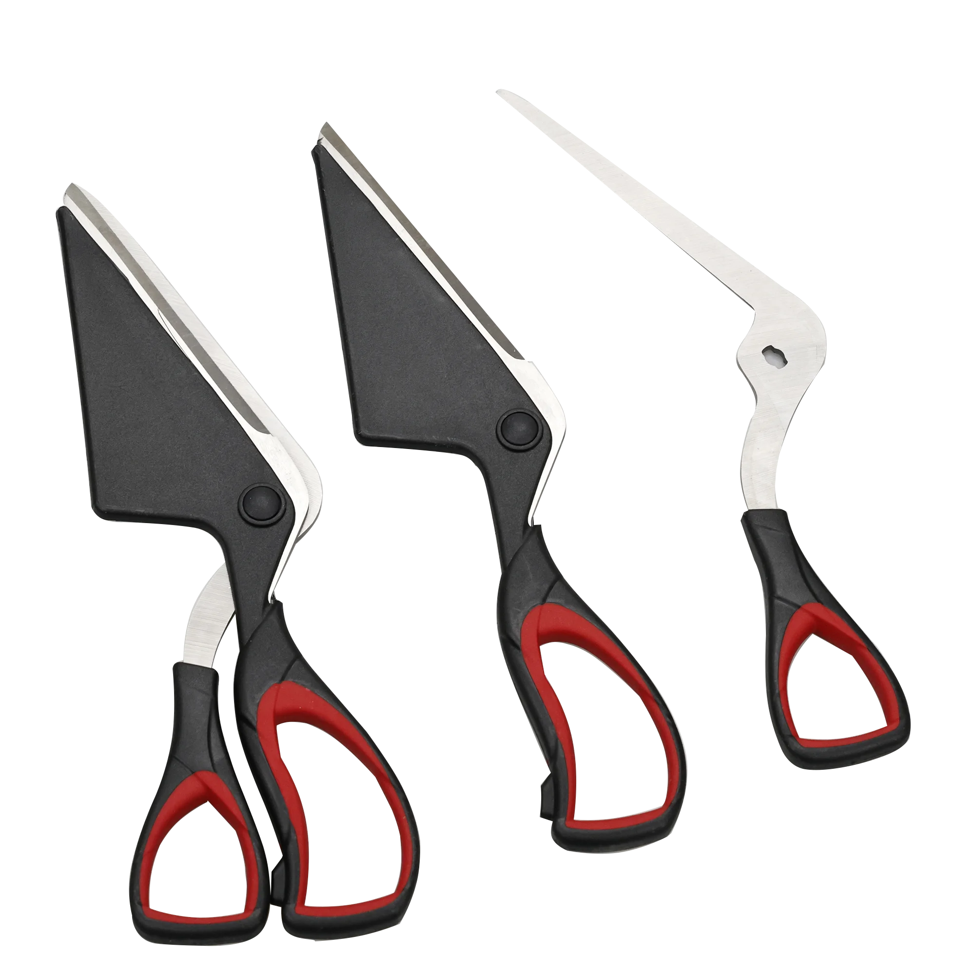 Pizza Scissors Cutter with Server Tray Ultra Sharp Detachable Blade