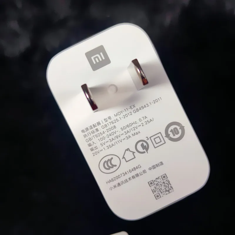 Original mi 33W USB-A Quick Fast Charger Set US Plug for Xiao mi 33W Mobile Travel Charger Set