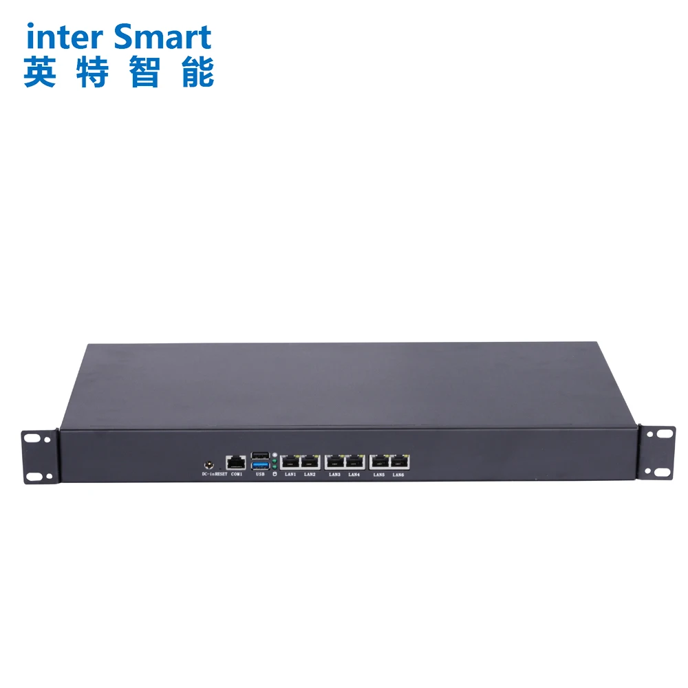 Elsky good performance pc NEW Product J1900 CPU RS232 USB2.0 1U 6LAN firewall host for network communication