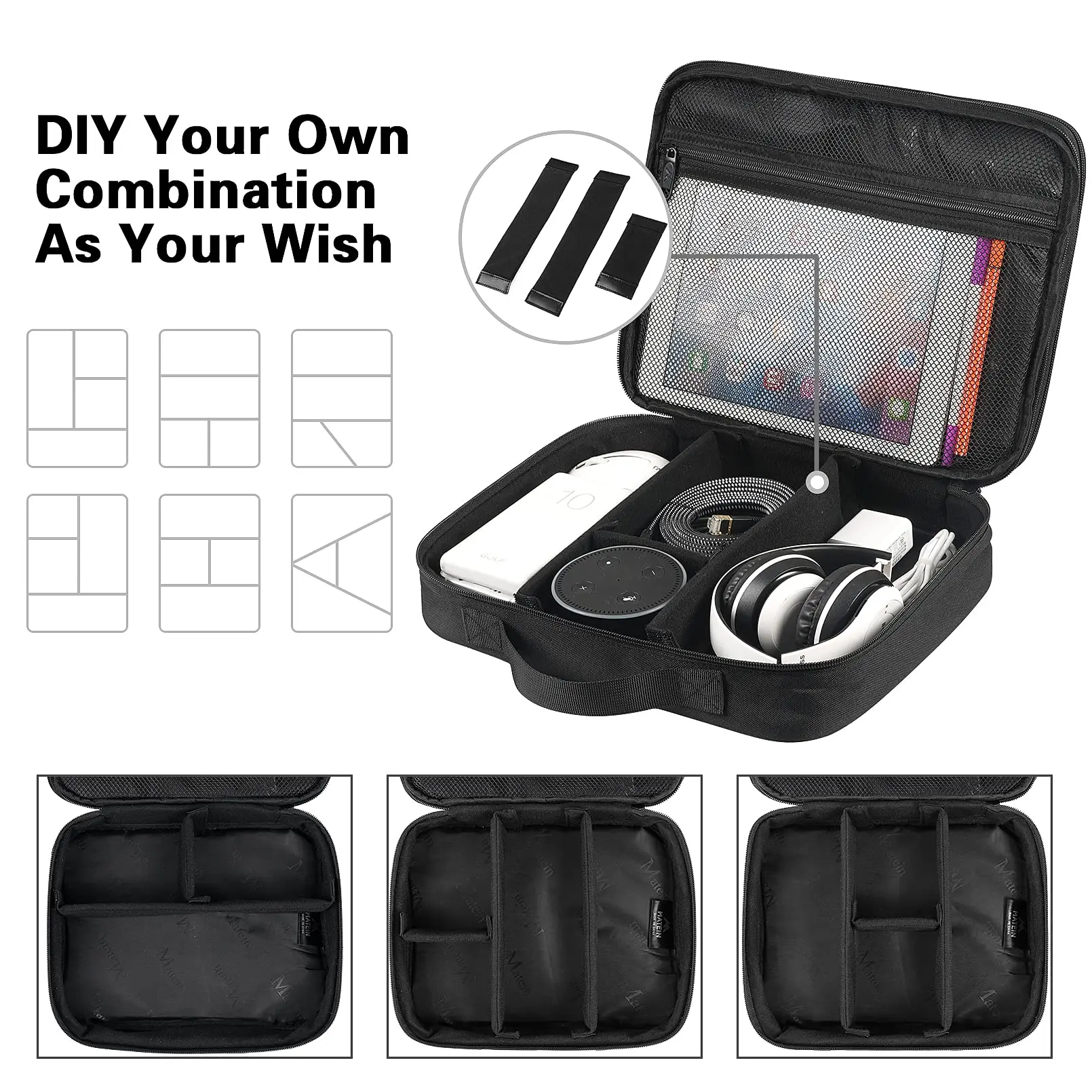 Haoen Hot Sale Custom Travel Digital Gadget Storage Bags Electronics Accessories Cable Organizer Bag For Ipad charger