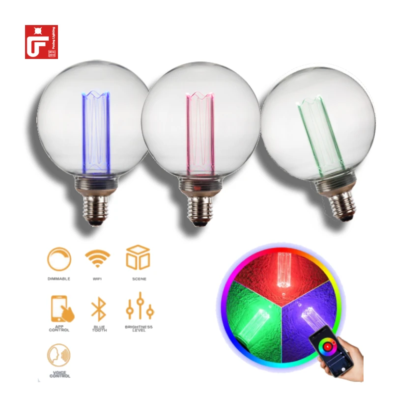 LED Smart Bulbs Multi Color Customized LED Edison Bulb Smart Light Bulb For Home Light Decoration