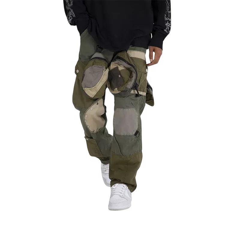 New design Men Camo Cargo Trousers Custom Camouflage Joggers Pants With Big Pockets Jogging Pants