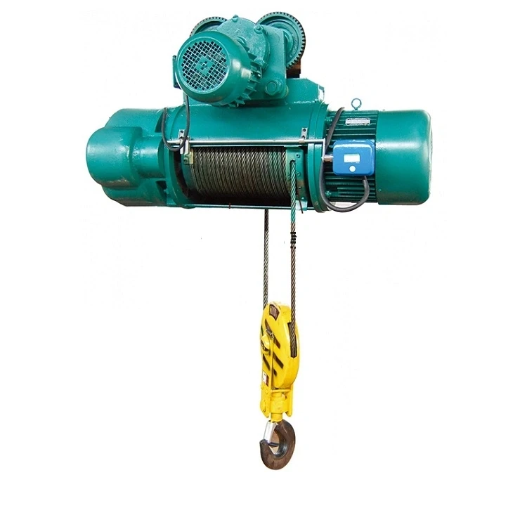 2 Ton 5 Ton 10 Ton CD1 MD Single Double Speed Winch Electric Wire Rope Hoist for Overhead Crane Lifting Goods