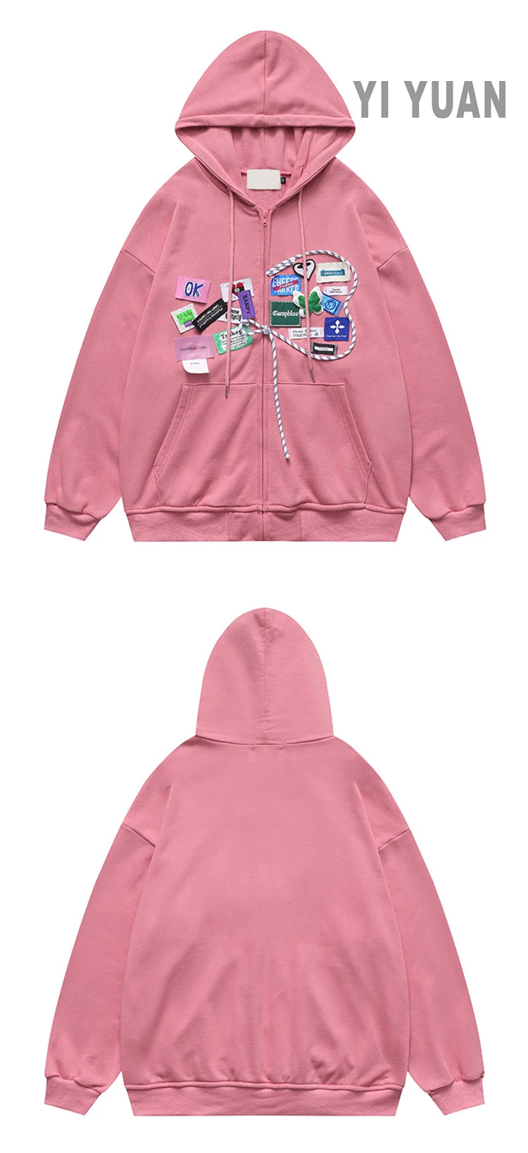 Hip Hop Sweatshirts White Mens Customizable Printed Cotton Streetwear Man Clothes