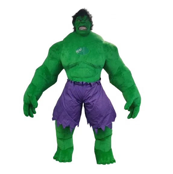 2.2m Green Giant Inflatable Hulk Mascot Costume Cartoon Character Inflatable Adult Hulk Costume For Event