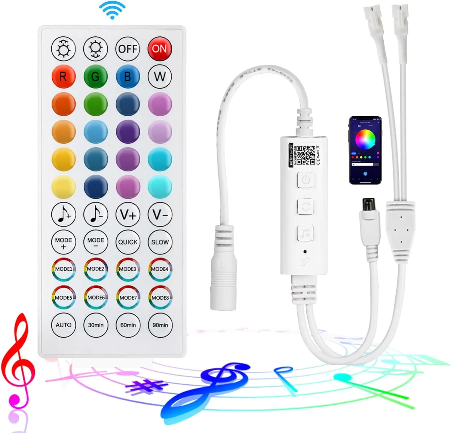 2-портовый светодиодный контроллер для светодиодной подсветки 5V/12V/24V WS2812B WS2811 WS2812