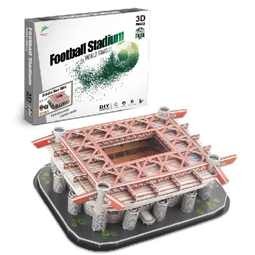 Hot Sale DIY 3D Puzzle Jigsaw Learning Education Toys World Football Stadium Assembled Building Model Puzzle Toys For Adult/Kids
