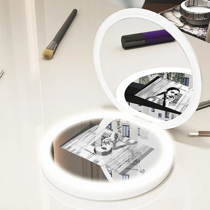 Волшебный макияж, видимый солнцезащитный крем для лица, защита кожи, обнаружение макияжа, зеркало для снятия макияжа с УФ-камерой для дам