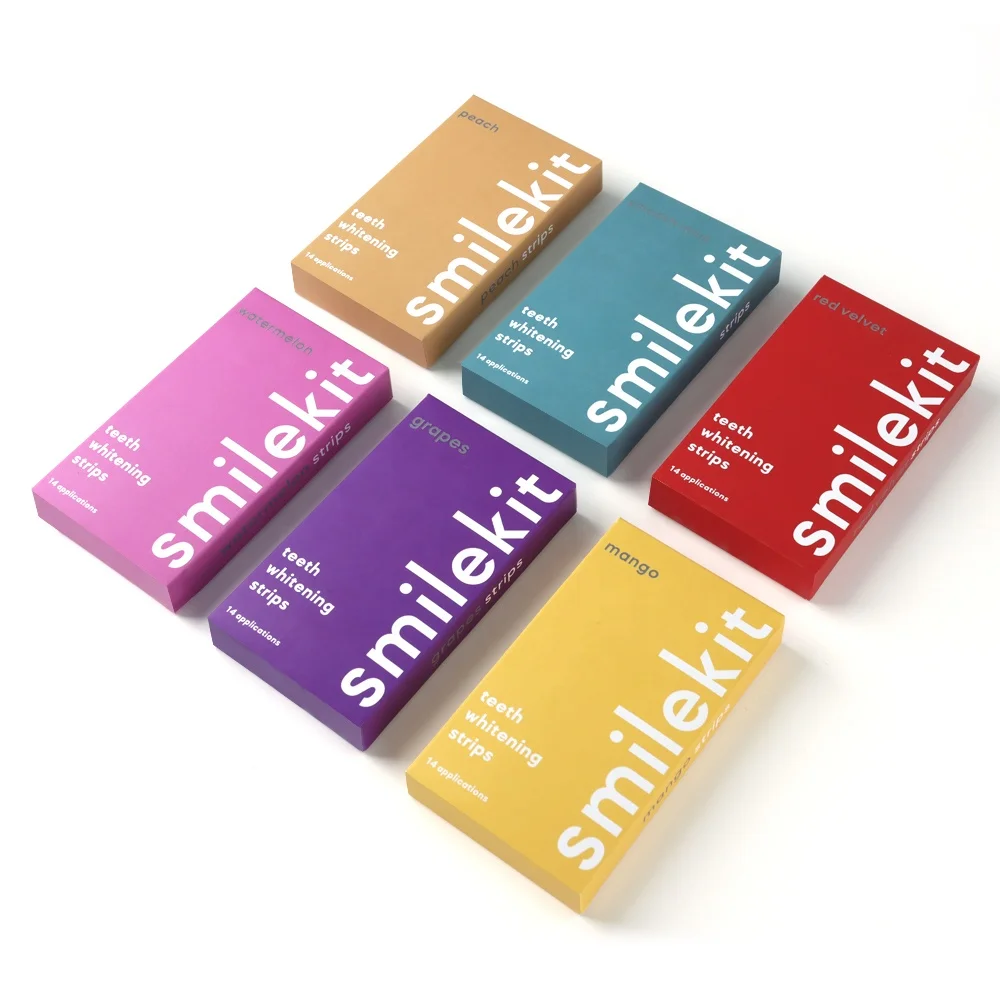 Home Use Effective Oem Odm Private Label Hp% Pap Residue Free Fruit Flavor Teeth Whitening Strips