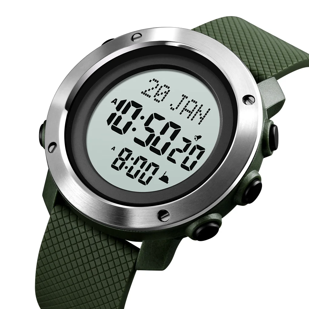 1728 skmei Al Harmain Muslim Azan Watch Qibla reminder mens watches in wristwatches digital silicon watch