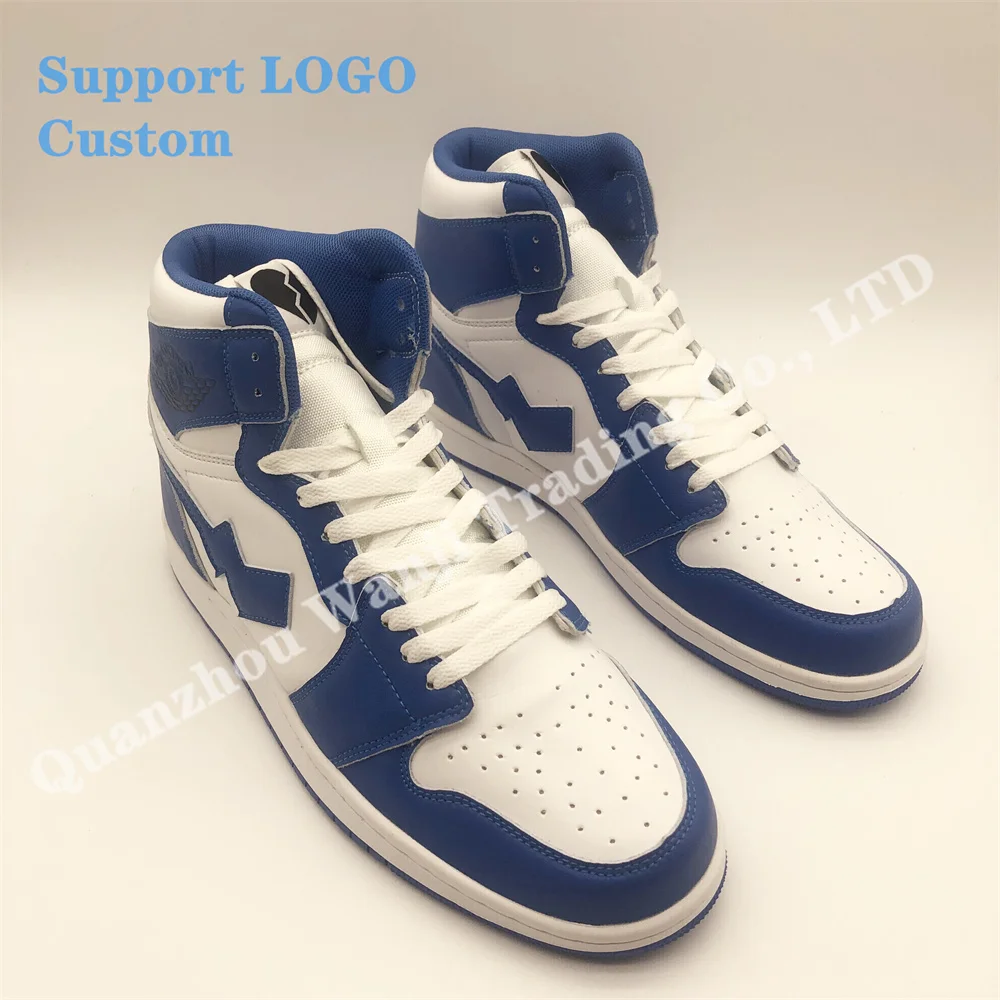 Фабричная оригинальная резиновая обувь AJ из натуральной кожи с логотипом на заказ, Мужская баскетбольная обувь с высоким верхом