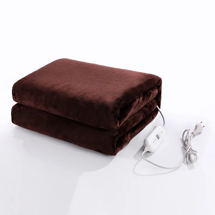 50*60 Inch Custom Color Logo Washable Sherpa Fleece Fast Heater Electric Heating Throw Blanket