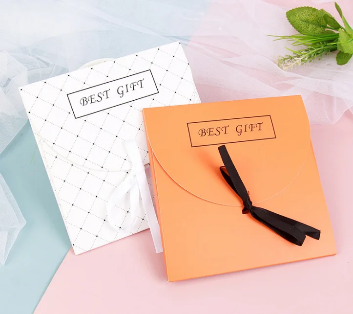 Custom Thank You Cards Wedding Invitation Cards Ribbon Greeting Cards with Envelopes