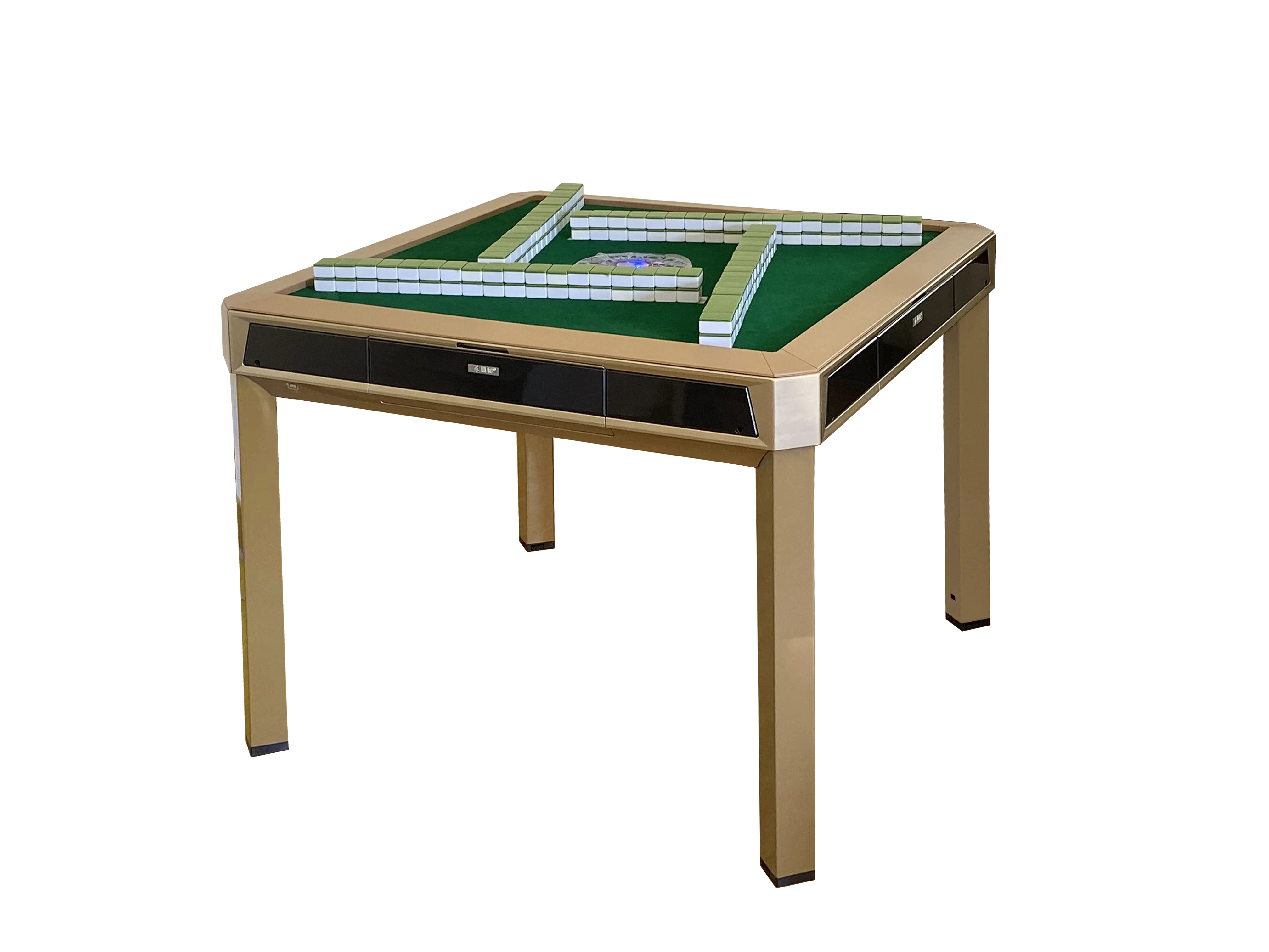 Mahjong table automatic roller coaster foldable mahjong table with 2 sets mahjong tiles