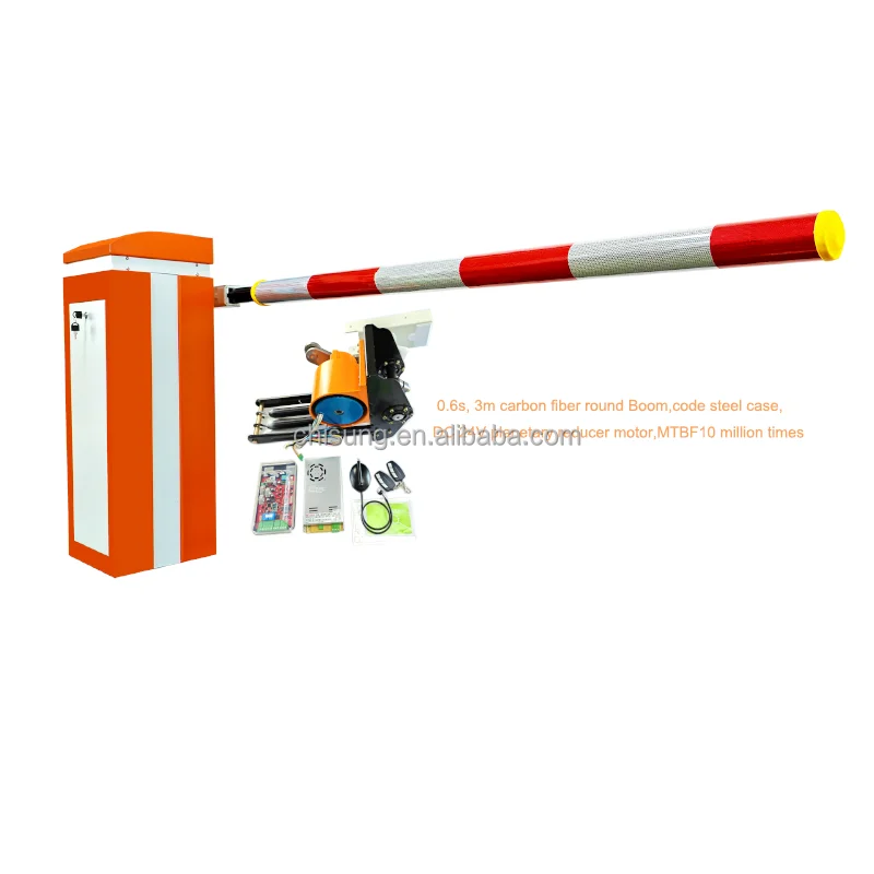 Security Barrier Gate 0.6s Toll fast Automatic Barrier Gate Dc Motor Remote Control System