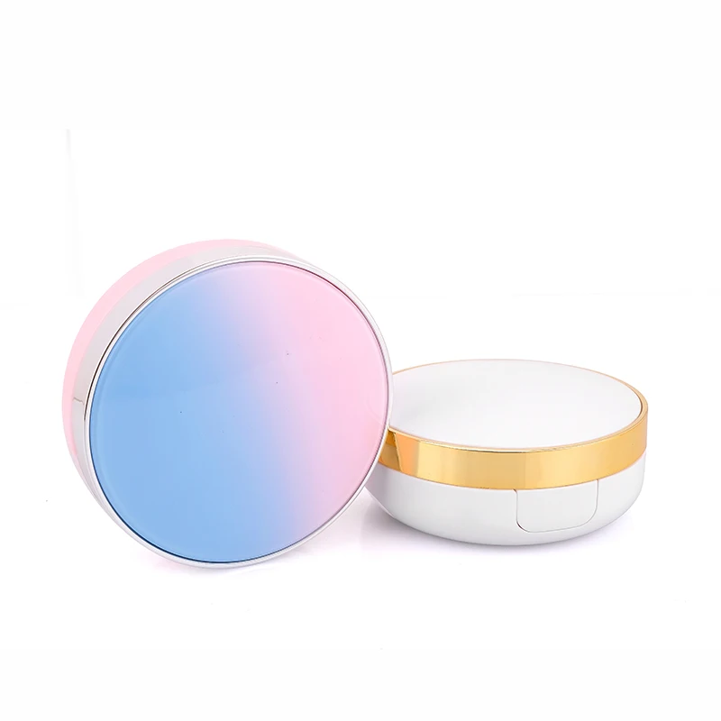 15g Customized black white goiden Luxury Round Air bb cushion case foundation bb cushion packaging shell cushion