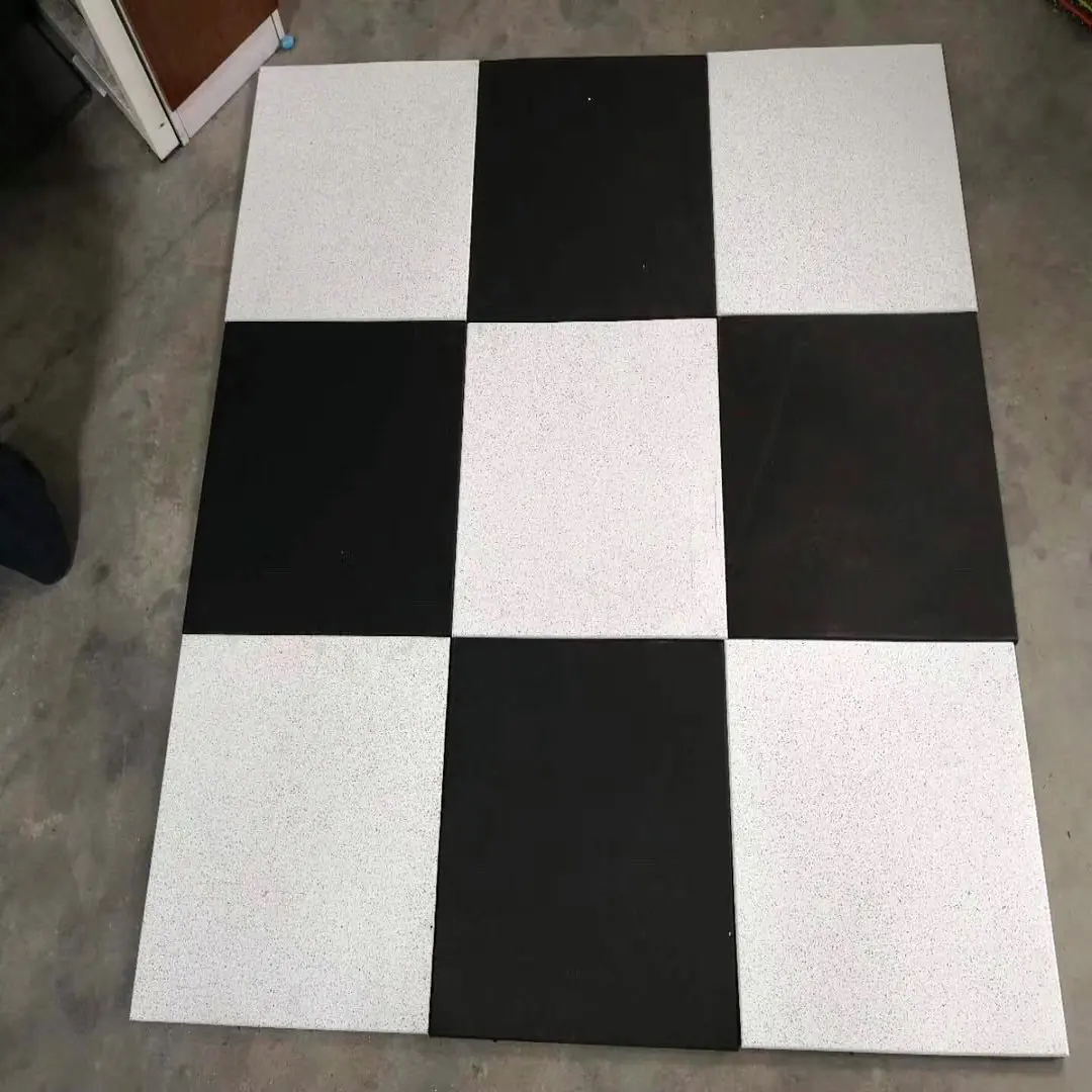 UNISPORT High Quality Shock Absorption Rubber Mat 50cmx50cm 1mx1m Gym Rubber Flooring Mat