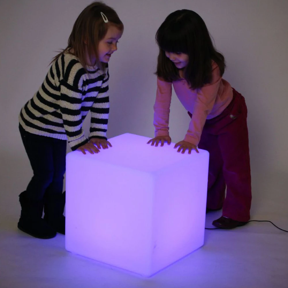 Bar Stool Chair 16 RGB LED Night Club Rechargeable Battery Powered IP65 Waterproof LED Cube Seat Chair