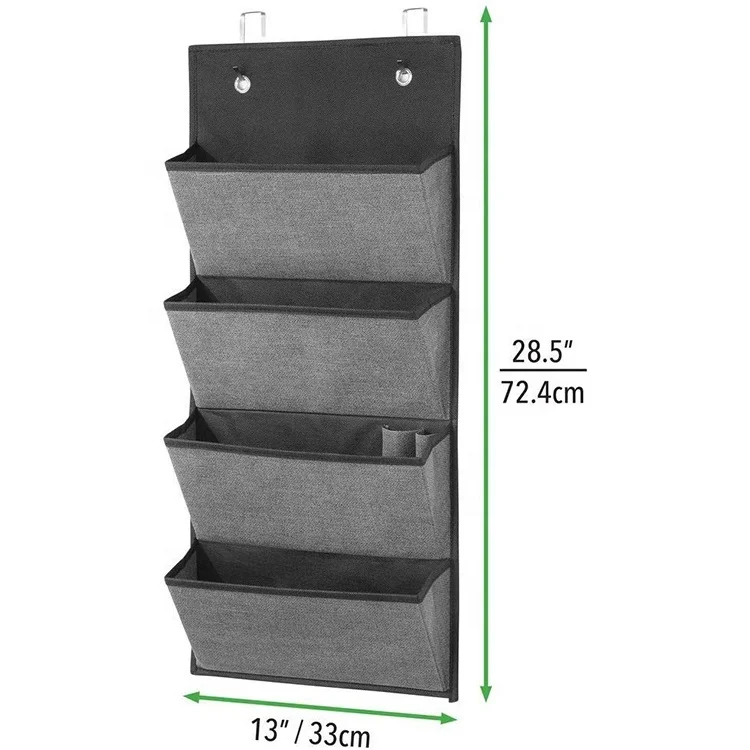 Polyester Non-woven Fabric Over Door Hanging Home Office Storage Folders Wall File Organizer