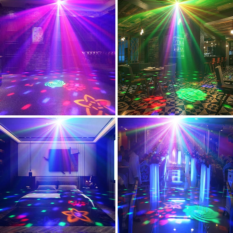 Source Factor Portable RGB Ambient Light Mini Disco Ball LED Party Light Sound Activated USB Operated for Outdoor Party Decor