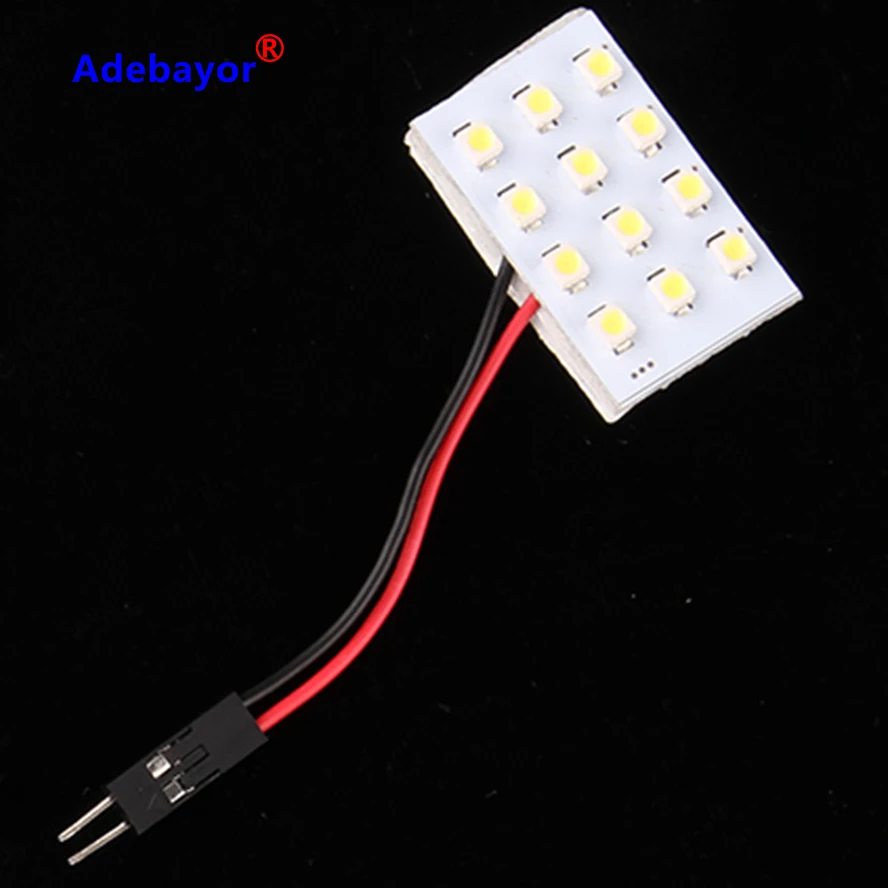 Светодиодная Festoon панель 1210 12SMD авто Купол свет T10 Festoon Ba9s адаптеры белый интерьер огни для автомобиля