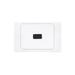 1-Port HDTV Wall Face Plate Panel Cover Coupler Outlet Extender 3D 1080P - White Wall cover plate