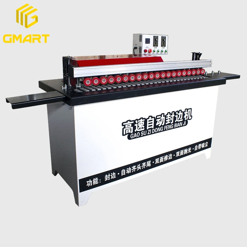 Gmart Китай Многофункциональный 45 градусов угол меламина древесины Mdf ПВХ Abs Кромкооблицовочный станок изогнутый полностью Кромкооблицовочный станок автоматический