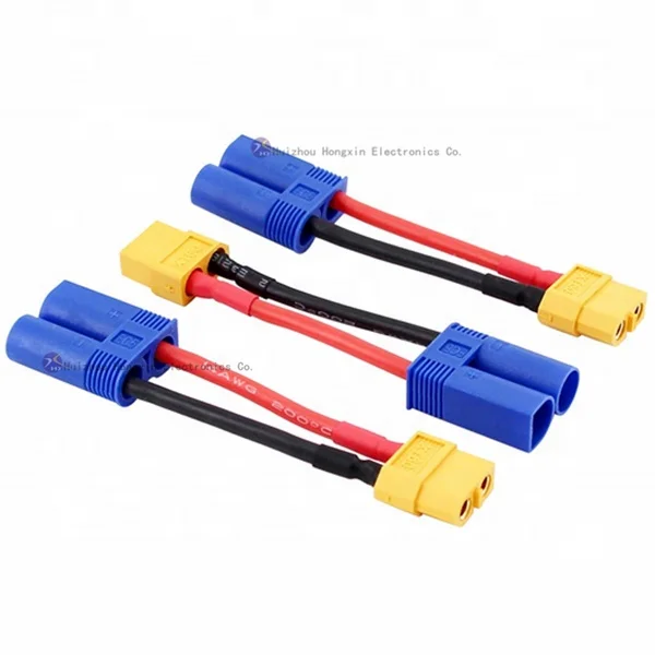 Charge Harness Male Xt60 Plug Connector To Ec5 Female Adapter Charger Cable Wire 50Mm For Rc Lipo Battery Xt60 Ec5 Verloopstekke