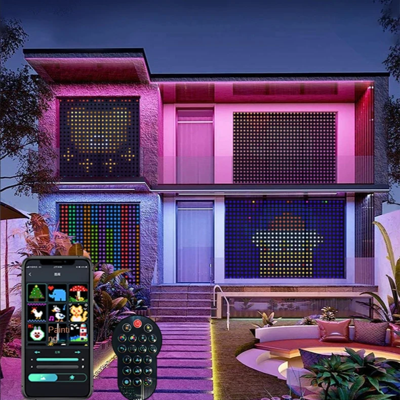 3*3m Smart App remote 20key Ideal LED curtain Christmas lights Tuya LED string lights  for window wedding holiday TV