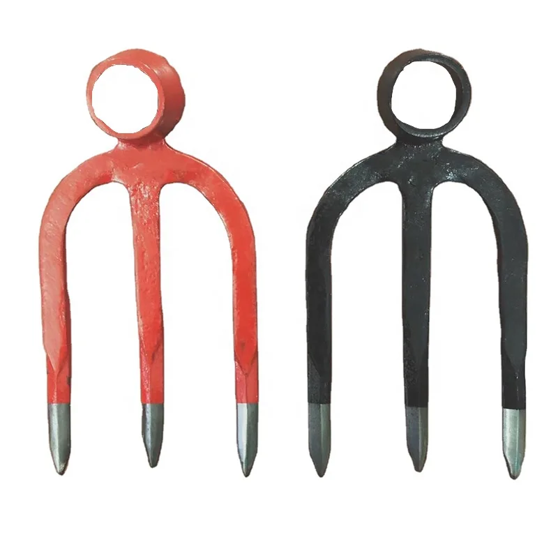 Hardened Agricultural Three-pronged Fork Hoe Rake Solid Wood Long Handle Farm Tools Gardening Fork