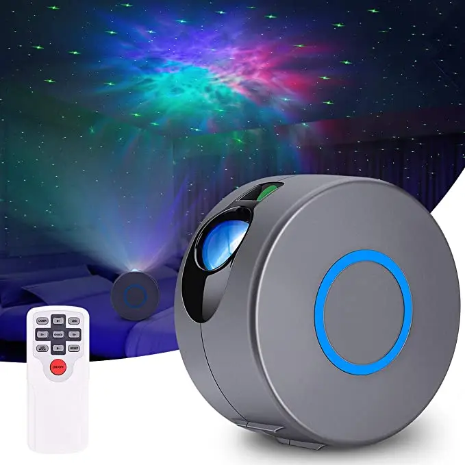 smart wifi round starry sky room light remote control romantic atmosphere led projector stand night lamp