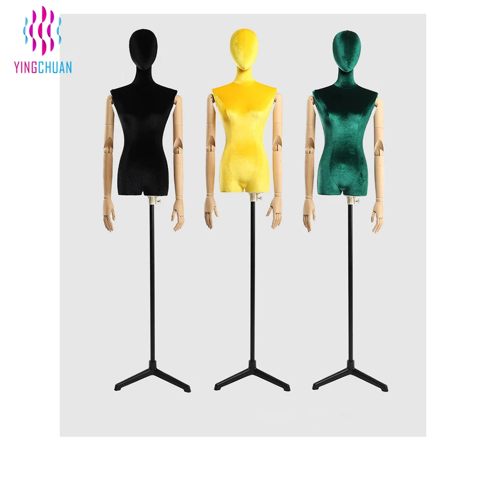 High Quality Elegant Female Half Body Adjustable Dress Form Mannequin for display