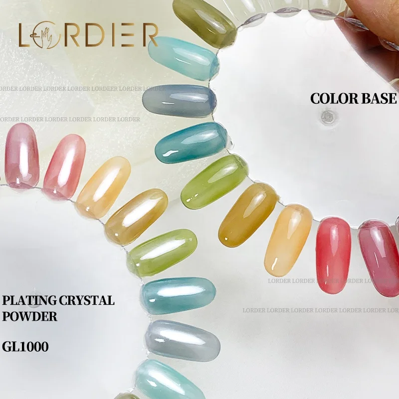 2024 New Glass Nail Chrome Pigment Clear White Mirror Pigment Rub Nails