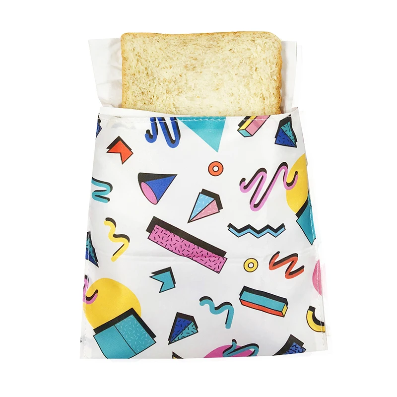 Environmentally friendly and easy to reuse waterproof Small and light colorful snack sandwich bag
