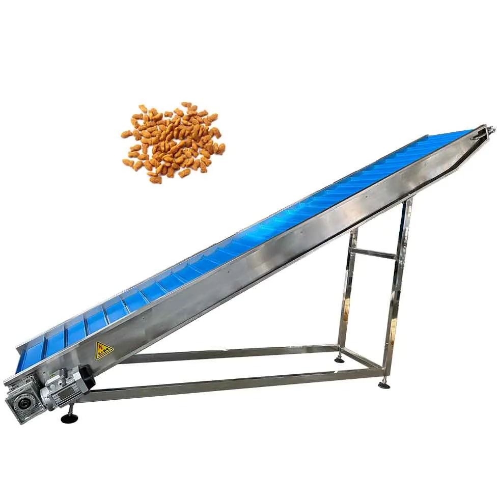 Factory price professional customized climbing conveyor for bulk material , grain , dough